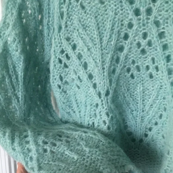 Seafoam Wool Blend Knitted Sweater - Picture 3 of 12